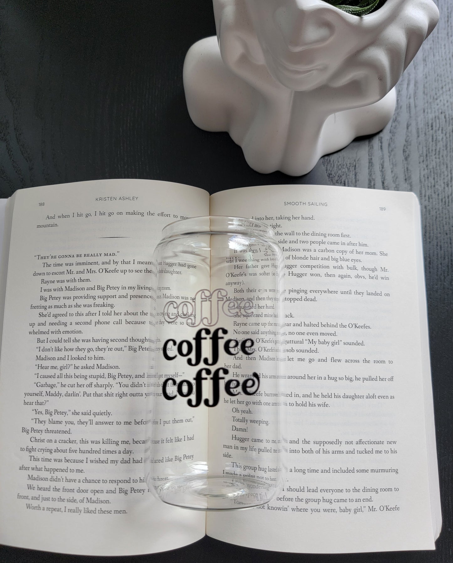 16oz Glass Cup – Read, Sip, Repeat