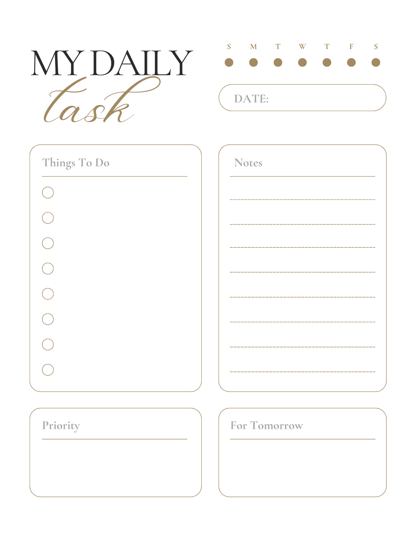 DJB Daily Task Journal