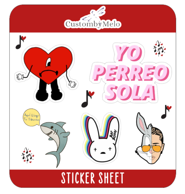 Bad Bunny Sticker Sheet