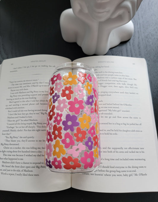 16oz Glass Cup – Read, Sip, Repeat